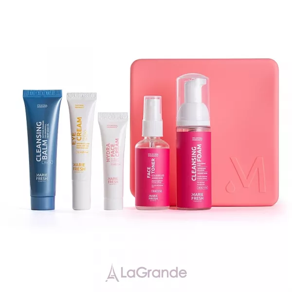 Marie Fresh Cosmetics Travel Set for Dry and Normal Skin �������� ����� ��� ����� � ���������� ���� ���� (clean/balm/30ml + clean/foam/50ml + tonik/50ml + cr/8ml + cr/eye/12ml)