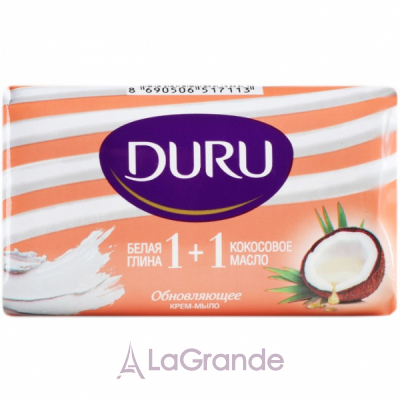 Duru 1+1 Soap Cream White Clay+Coconut Oil - 