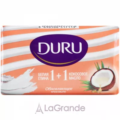 Duru 1+1 Soap Cream White Clay+Coconut Oil - 