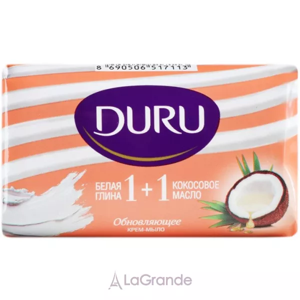 Duru 1+1 Soap Cream White Clay+Coconut Oil ����-���� 