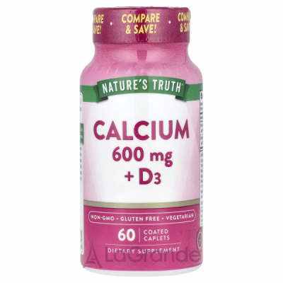 Nature's Truth Calcium 600 mg + D3   