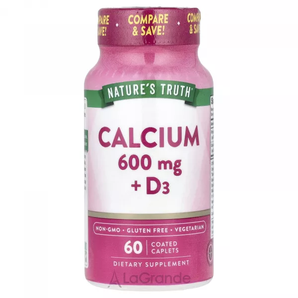 Nature's Truth Calcium 600 mg + D3 ĳ������ ������� 