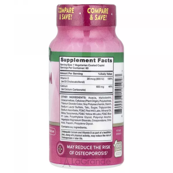 Nature's Truth Calcium 600 mg + D3 ĳ������ ������� 
