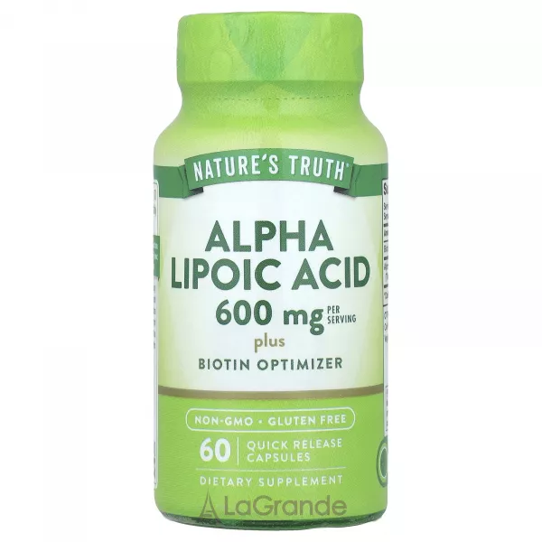 Nature's Truth Alpha Lipoic Acid 600 mg Plus Biotin Optimizer ĳ������ ������� 
