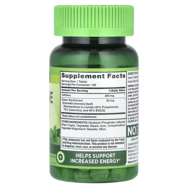Nature's Truth Caffeine plus Green Tea Extract 220 mg ĳ������ ������� 