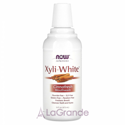 Now Foods Solutions Xyli White Cinnafresh Mouthwash     