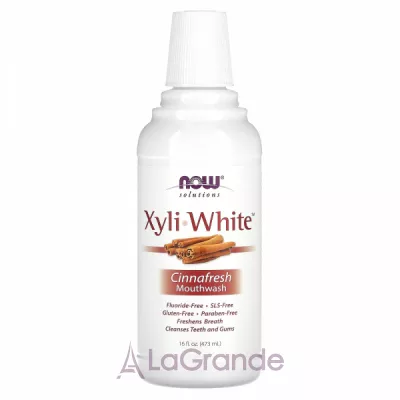 Now Foods Solutions Xyli White Cinnafresh Mouthwash     