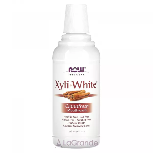 Now Foods Solutions Xyli White Cinnafresh Mouthwash ���������� ��� ������ ��������� 