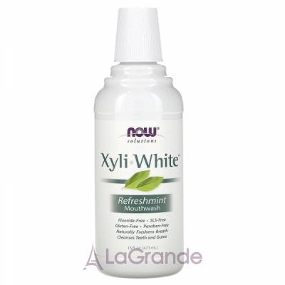 Now Foods Solutions Xyli White Refreshmint Mouthwash     