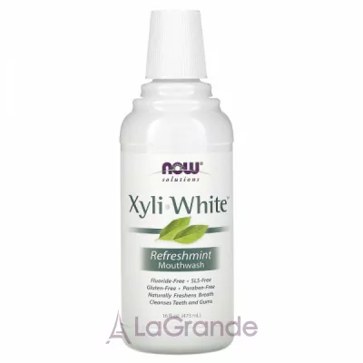 Now Foods Solutions Xyli White Refreshmint Mouthwash     