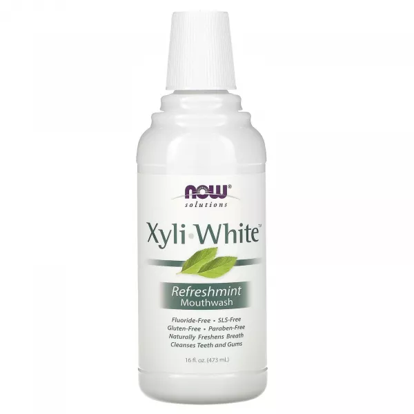 Now Foods Solutions Xyli White Refreshmint Mouthwash �������������� ��� ������� ��� 