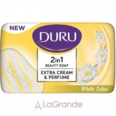 Duru 2in1 Extra Cream And Perfume Beauty Soap White Lotus   