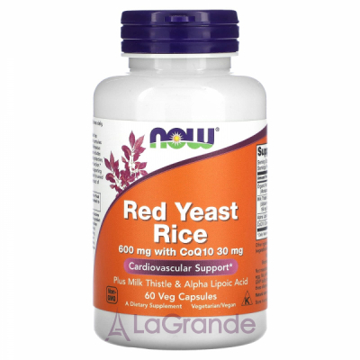 Now Foods Red Yeast Rice 600 mg with CoQ10 30 mg ĳ  