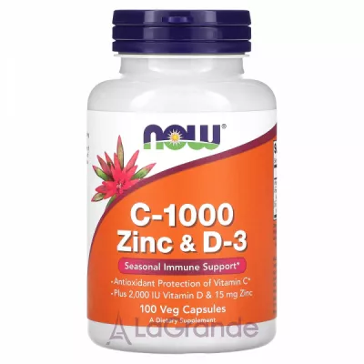 Now Foods C-1000 Zinc & D-3 ĳ  