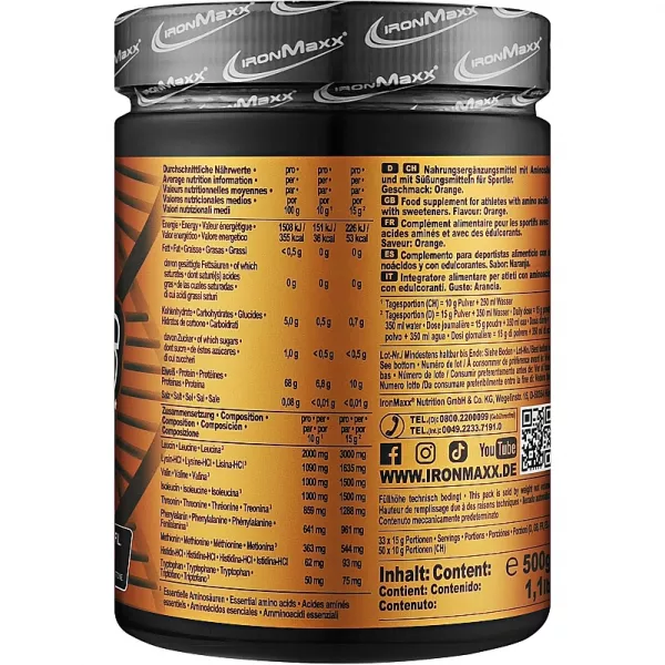 IronMaxx 100% EAAs Zero Sunny Orange �������������� �������� 
