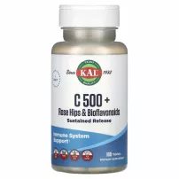 KAL Vitamin C 500 with Rose Hips & Bioflavonoids Sustained Release ����������� ������� "������� C + ����� ��������� � �������������"