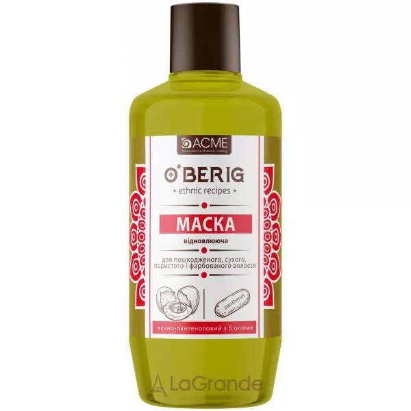 O'Berig Regenerating Mask-Oil Egg-Panthenol With 5 Oils �����-����� 