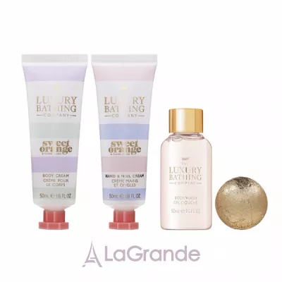 Grace Cole The Luxury Bathing Company Sweet Orange & Ylang Ylang  (b/cr/50ml + h&n cr/50ml + b/wash/50ml + bomb/25g)