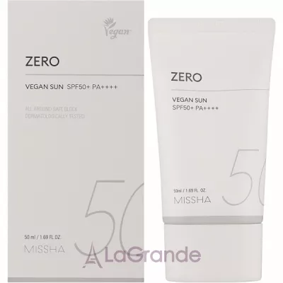 Missha All Around Safe Block Zero Vegan Sun SPF50+ PA++++     SPF50+ PA++++