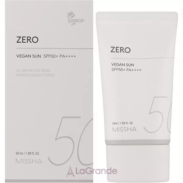 Missha All Around Safe Block Zero Vegan Sun SPF50+ PA++++ �������������� ���� ��� ���� SPF50+ PA++++