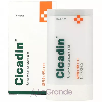 Missha Cicadin Rescue Water Sunscreen Stick SPF50+ PA++++        SPF50+ PA++++