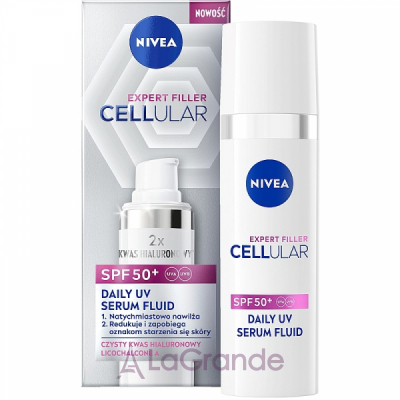 NIVEA Cellular Expert Filler Daily UV Serum Fluid SPF50+   SPF50+