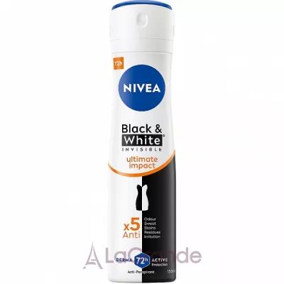 NIVEA Black & White Invisible Ultimate Impact Anti-Perspirant Spray - 