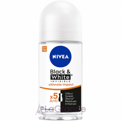 NIVEA Black & White Invisible Ultimate Impact Anti-Transpirant 72H   