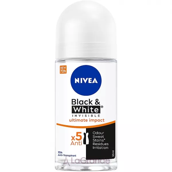 NIVEA Black & White Invisible Ultimate Impact Anti-Transpirant 72H ��������� �������������� 