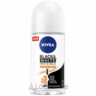 NIVEA Black & White Invisible Ultimate Impact Anti-Perspirant 48H   