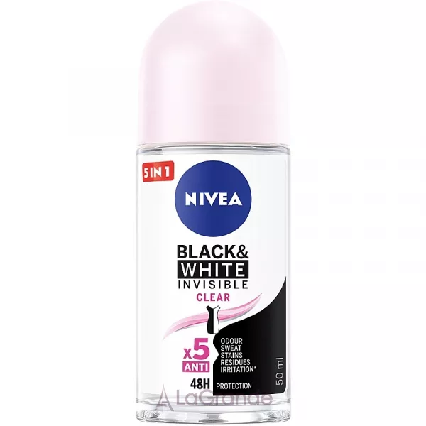 NIVEA Black & White Invisible Clear 48H ��������� �������������� 