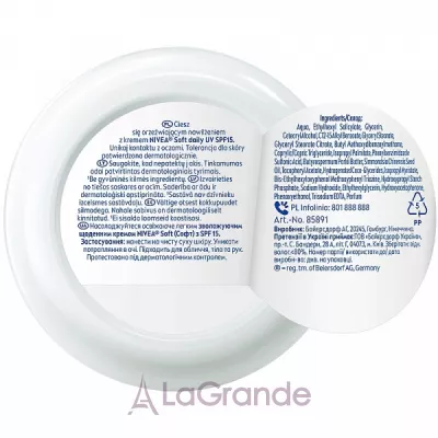 NIVEA Soft Daily UV SPF15     ,     SPF15