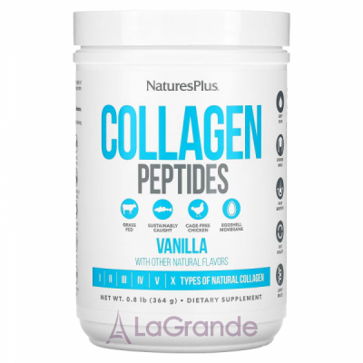 NaturesPlus Collagen Peptides Vanilla ĳ  