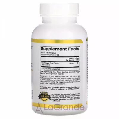 California Gold Nutrition Franch Grape Seed Extract ĳ  