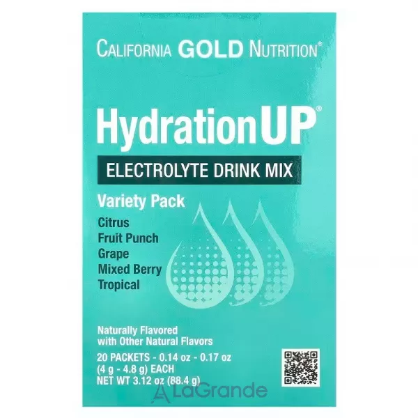 California Gold Nutrition HydrationUP Electrolyte Drink Mix Variety Pack ������������� �������, ������� ������