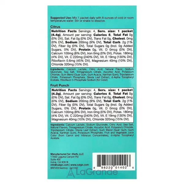 California Gold Nutrition HydrationUP Electrolyte Drink Mix Variety Pack ������������� �������, ������� ������