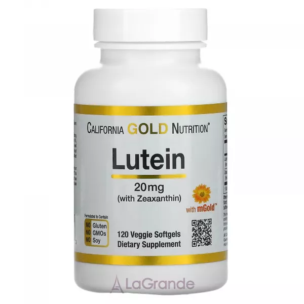 California Gold Nutrition Lutein 20 mg (with Zeaxanthin) ����������� ������� 
