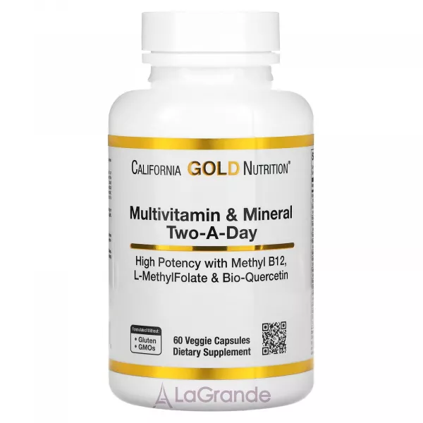 California Gold Nutrition Multivitamin and Mineral Two-A-Day �������������� � ��������
