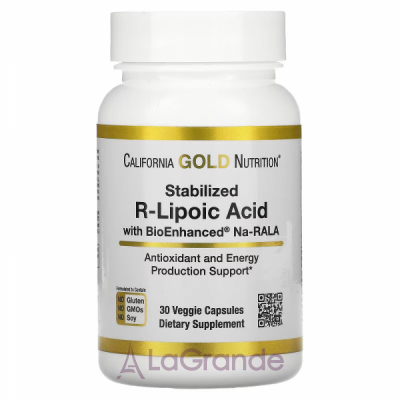 California Gold Nutrition Stabilized R-Lipoic Acid ĳ  