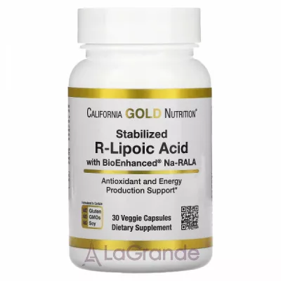 California Gold Nutrition Stabilized R-Lipoic Acid ĳ  