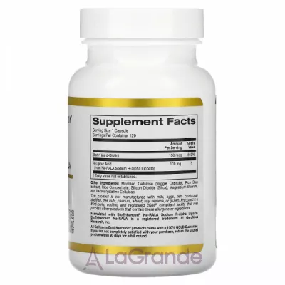 California Gold Nutrition Stabilized R-Lipoic Acid ĳ  
