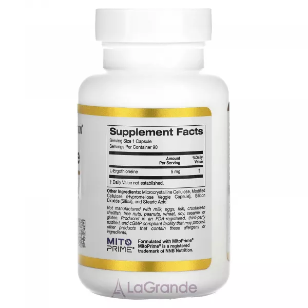 California Gold Nutrition Ergothioneine 5 mg ����������� ������� 