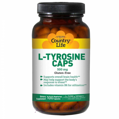 Country Life L-Tyrosine 500 mg ĳ  