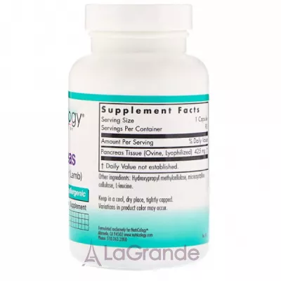 Nutricology Pancreas Natural Glandular (Lamb)   