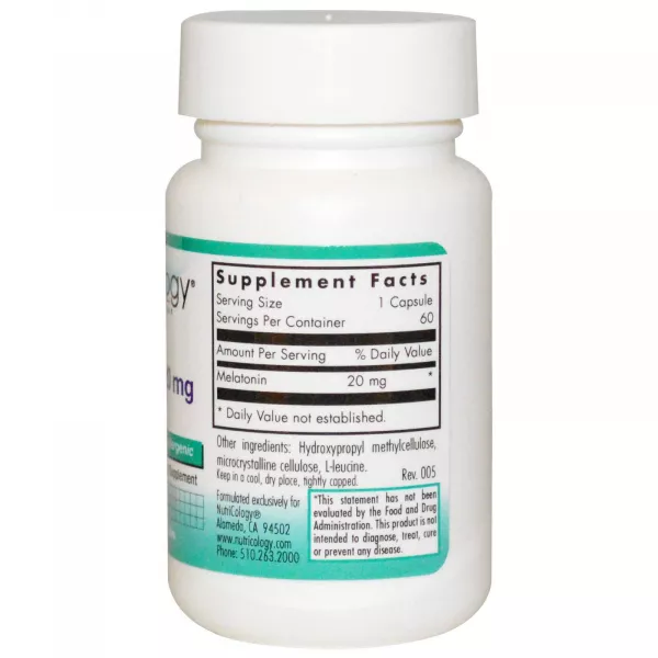 Nutricology Melatonin 20 mg ����������� ������� 