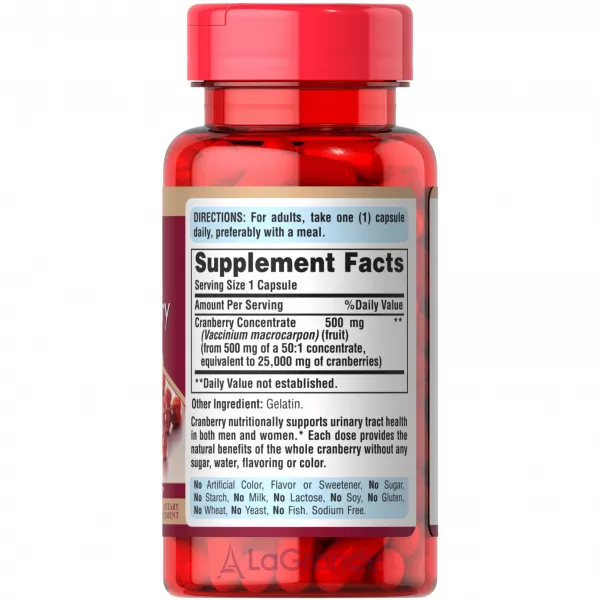 Puritan's Pride Cranberry One Per Day 500 mg ����������� ������� 