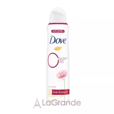 Dove Deodorant Spray 0% Aluminium Salts Zink-Komplex Rose - 