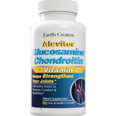 Earths Creation Alevitor Glucosamine Chondroitin (1500/1200 mg) + Vit C ĳ  