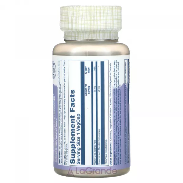 Solaray Enteric-Coated Hyaluronic Acid 20 mg ����������� ������� 