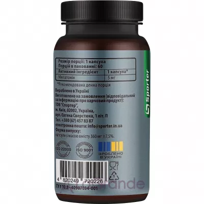 Sporter Melatonin 5 mg   